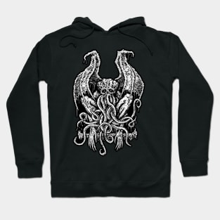 Colourless Cthulhu on Black Hoodie